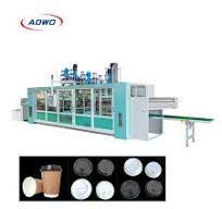 High Speed Automatic 3-Station Plastic Cup Lid Making Vacuum Forming Thermoforming Machine