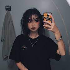 New Short Hair With Bangs Black Hair Aesthetic Short Grunge Hair