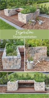Garten Sitzecke Garten Inspiration Sitzgelegenheiten Aus Mauersteinen Mit Der Garten Landschaftsbau Sitzecken Garten Gartensitzplatz Garten Hochbeet