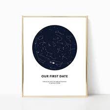 Date And Time Star Map First Date Custom Sky Map By The Date: Custom Constellation | Etsy |  Weihnachtsgeschenk Freund, Romantische Geschenke, Gute Freunde Sind Wie  Sterne
