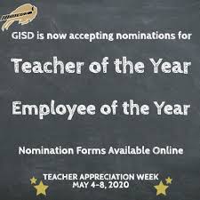 Nominees must have been employed by cu boulder for at least three years by the nomination deadline and must not have received any corrective and/or disciplinary actions within the. Nominations Being Accepted For Teacher Employee Of The Year Giddings Elementary School