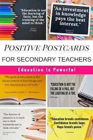 Positive Postcards With Education Quotes To Send Home For Secondary Teachers In 2020 Education Quotes Secondary Teacher Teacher Education