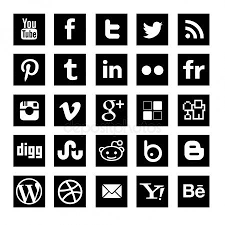 Black And White Social Media Icons For Email Signature 25 Black Simple Social Media Icons Set Stock Vector Sponsored Simple Social Black Media A Social Media Icons Media Icon Social Media Icons Vector