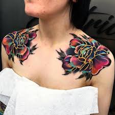 Peony flower tattoo stands for anger while camellia tattoo design stands for passion and perfection. 10 Prettiest Feminine Chest Tattoo Designs For Girls Eal Care