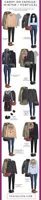 Carry On Capsule Winter Portugal Lisbon Mini Guide Walking Outfits Fashion Winter Travel Outfit
