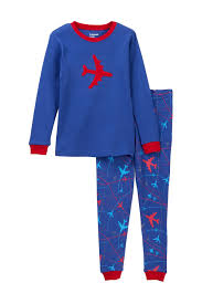 Leveret Two Piece Pajama Airplane Toddler Boys Nordstrom Rack