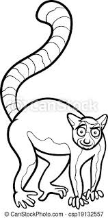 And baby lemur coloring color luna, king julien the king of lemur coloring king julien the king of click on the coloring page to open in a new window and print. Lemur Animal Cartoon Coloring Page Black And White Cartoon Illustration Of Funny Lemur Animal For Coloring Book Canstock