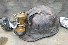 This Is An Example Of What A Carbide Light Looks Like When It Is Attached To The Skullgard Helmet That Was Introduced Coal Mining Coal Miners Coal Miners Wife