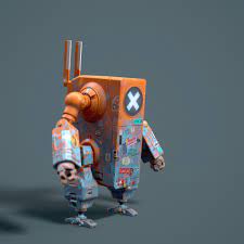 Robot is lost / podolski shibuya urban camo prototypeポドルスキのプロトタイプ. Artstation Podolski Real Time Dani Palacio Santolaria