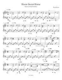 Heres how to play home sweet home by motley crue on piano tutorial. Grave Of The Fireflies Home Sweet Home Sheet Music For Piano Solo Musescore Com