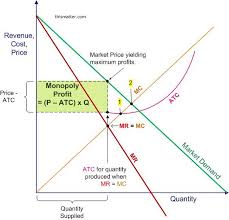 Diagram Showing How A Monopolist Sets Its Profit Maximizing Price By Finding The Market Price That Co Economics Lessons Microeconomics Study Teaching Economics