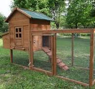 Outdoor 80'' Wooden Chicken Coop Nest Box Hen House Poultry ...