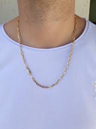 Corrente de ouro 18k masculina em até 10x sem juros + frete grátis*! Corrente Masculina Modelo Cadeado Banhada A Ouro 18k Cordao Andreia Branco Acessorios