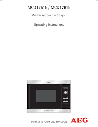 Aeg asia +86 21 6126 3000. Aeg Mcd1751e Mcd1761e Operating Instructions Manualzz
