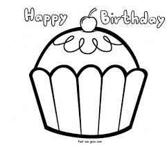 Print Out Happy Birthday Muffin Cupcake Coloring Pages Free Kids Coloring Pages Printable Below is a happy birthday cupcake coloring page, which you can print. print out happy birthday muffin cupcake