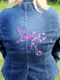 Tired of wearing same old denim jeans?? Woman And Butterfly Free Embroidery Design On Denim Jacket Embroidery On Clothing Machine Embroidery Community