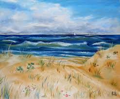 Tableau De Bord De Mer Plage De Biscarrosse Plage Peintures Axelle Bosler Peintures Par Peintures Axelle Bosler Peintures De Plage Peinture Bord De Mer