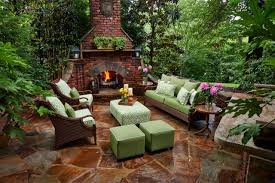 Garden Fireplace Dry Cushions And The Smell Of Rain Rustic Outdoor Fireplaces Outdoor Fireplace Designs Backyard Fireplace