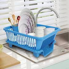 Maybe you would like to learn more about one of these? Durable Plastic Kitchen Sink Dish Rack Drainer Drying Rack Washing Basket With Tray For Kitchen Organizers Washing Utensil Basket Utensils Tools Cutlery Bartan Stand Large Blue