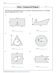 The area of the compound shape is 80 cm². Area Of Compound Shapes Composite Shapes Worksheets