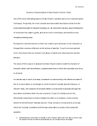 Doc Vicarious Characterization In Kate Chopin S Desiree S Baby Ian Iracheta Academia Edu