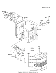 Kawasaki Fc420v As12 4 Stroke Engine Fc420v Parts Diagram For Air Filter Muffler