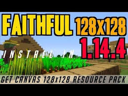 The great pack which is made in a beautiful. How To Get Faithful Textures In Minecraft 1 14 4 Download Faithful 128x128 1 14 4 Texture Pack Texture Packs Minecraft 1 Shader Pack