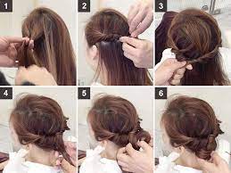 簡単 低めのお団子シニヨンヘアアレンジのやり方 ヘアアレンジ シニヨン シニヨンヘア シニヨン