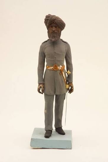 Model of a Sikh officer of the 15th (Pioneers) Regiment of Punjab Infantry, 1860 (c) | Online Collection | National Army Museum, London