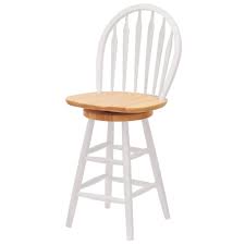 Bar tops are usually around 40 to 42 inches high, so opt for a bar stool about 28 to 30 inches tall. Wagner 24 Arrow Back Windsor Swivel Seat Bar Stool Natural White
