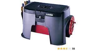 The shell of my original is still around but the handle and hinge broke off a few years back. Lasko 9002 Power Toolbox Tool Storage Cord Wheel With Four Outlets And Step Stool Storage File Boxes Amazon Com
