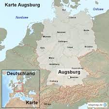 Stadtpläne und karte für augsburg. Stepmap Karte Augsburg Landkarte Fur Deutschland