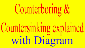 counterboring vs countersinking
