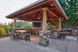 Outdoor kitchen should work with your home's style. 75 Beautiful Outdoor Kitchen Design With A Gazebo Houzz Pictures Ideas July 2021 Houzz