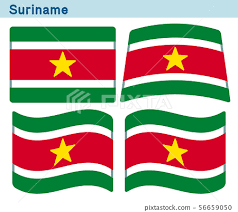The flag of suriname was designed by jacques herman pinas. Suriname Flag 4 Icon Design Stock Illustration 56659050 Pixta
