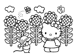 Sketsa hello kitty berikutnya ialah naik sepeda. Gambar Mewarnai Hello Kitty Bagus Belajarmewarnai Info