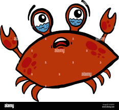 Sad red crab, illustration, vector on white background Stock Vector Image &  Art - Alamy