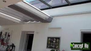 Store puit de lumiere plafond. Store Pour Puits De Lumiere Veranda Nouvelle Extanxia Concept Alu Evada Youtube