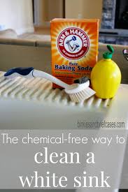 how to clean a white farmhouse sink