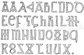 Die ägyptischen hieroglyphen (altgriechisch ἱερός. Romanische Schrift Alphabet Aus Dem 10 Jahrhundert Manuskript Im Britischen Museum Shaw Quagga Illustrations