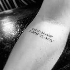 This tattoo is set to public Coordinates Tattoo A Perfect Way To Mark A Special Place