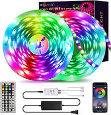【are you worried about the led light strip will have lamp bead failure or safety issues?】we use fine chips that greatly reduce the chance of bead it can be used in bedrooms, living rooms, kitchens, staircases, cabinets, wardrobes etc. Amazon Com Led Strip Lights 50ft Rgb Led Lights 5050 Led Strips Jeryyen Smart Led Lights Strip Music Sync Color Changing Lights With 44keys Remote And App Control Led Lights For Bedroom Tv Home