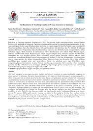 Media cetak keturunan cina di surabaya mendukung gerakan nasional merupakan corak resmi partai tionghoa indonesia. Pdf The Readiness Of Teaching English To Young Learners In Indonesia