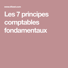 Les 7 Principes Comptables Fondamentaux Comptabilite Generale Plan Comptable Comptabilite