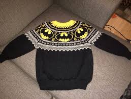 Mini Batman Logo Chart Free Pattern Kids Knitting