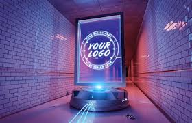 Download Futuristic Billboard Intunnel Tube Station Mockup Futuristic Modern Business Cards Futuristic City