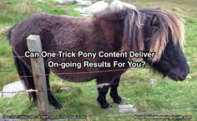 Can One Trick Pony Content Deliver On Going Results For You Heidi Cohen