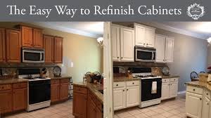 Plastic laminate cabinets might not accept a topcoat of paint — those that can be refinished often require special paints and techniques, and results can vary. The Easy Way To Refinish Kitchen Cabinets Youtube