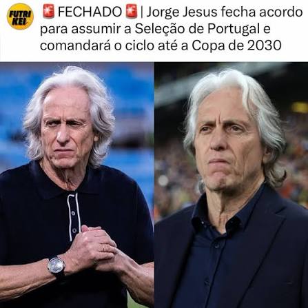 FUTRIKEI🤯😱 | Jorge Jesus est&aacute; muito perto de ser anunciado oficialmente como o novo t&eacute;cnico da sele&ccedil;&atilde;o de Portugal. Ap&oacute;s a sa&iacute;da de Roberto Mart&iacute;nez, o... | Instagram