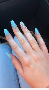 Coffin nails are perfect for daily wear or special occasions.you can file into any shape you like, making your nail tips more beautiful and fashionable. Blue Acrylic Nails Sparkle Acrylic Nails Christmas Nails Acrylic Blue Glitter Nails